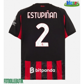 AC Milan Pervis Estupinan #2 Hemmatröja 2025-26 Kortärmad